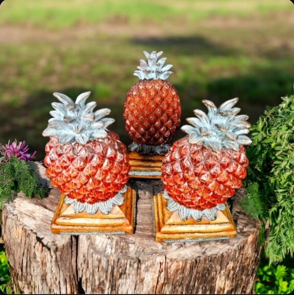 Decorative Pineapple Bookends Or Home Decor